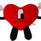 OZIF Bad Cute Bunny Plush Toy - 9.4 Inch Red Heart Plush Figure, Super Soft Material, Perfect Gift for Kids and Fans