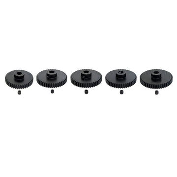 KingVal Replacement 5PCS M1 8mm 43T 44T 45T 46T 47T Steel Pinion Motor Gear Compatible with 1/5 RC Car Brushed Brushless Motor