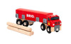 BRIO World 33657 - Lumber Truck | 6-Piece Wooden Toy Train Set | Ideal for Kids Ages 3 and Up | Made with Sustainable Wood | Mag