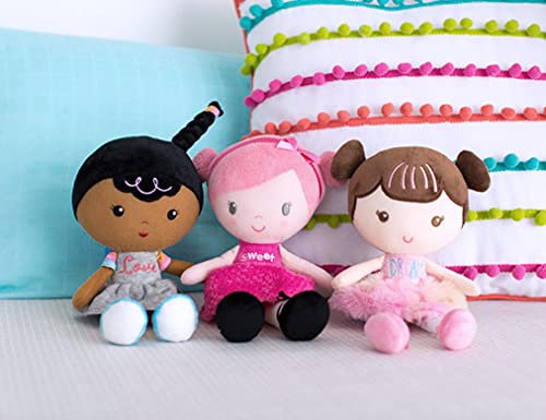 Baby Starters Plush Snuggle Buddy Black Baby Doll, Willow, Darker Complexion, 11 Inch