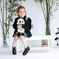 LES DÉGLINGOS Panda Plush Toy - Simply Rototos, One Size, Black & White, Polyester, Model 32128