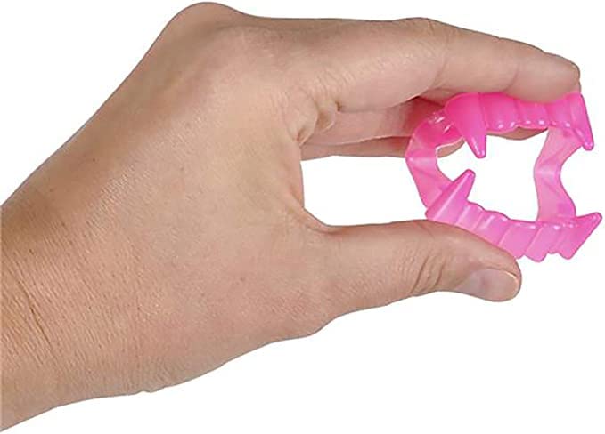 The Dreidel Company Halloween Teeth Neon Fangs Teeth, Costume, Funny Halloween Dress-Up, Pretend Play Decoration (100-Pack)