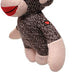 Plushland Curioso Brown Sock Monkey - Hand Knitted 6-Inch Stuffed Animal Toy for Kids, Babies, and Teens - Perfect Gift Puppet