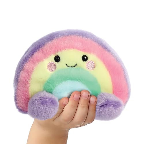 Aurora, 33577, Palm Pals Vivi Rainbow 5In, Soft Toy, Pink, Purple, Yellow