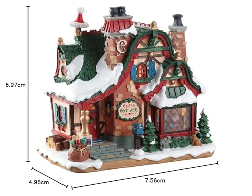 Lemax The Claus Cottage - Battery Operated 4.5V, Multicolor Polyresin Decoration, Model #75292
