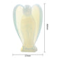 Ouubuuy Opalite Crystal Angel Figurines Statues Natural Gemstone Carved Pocket Guardian Angel 1.5 inch for Healing Reiki Spiritu