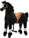 Pipleo Ride on Horse for Big Kids, Riding Horse Rider Mechanical Walking Action Plush Animal for 4 to 9 Years, No Battery or Ele