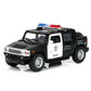 KiNSMART H2 Hummer SUT Police Truck Interceptor 5'' 1:36 Scale Die Cast Metal Model Toy