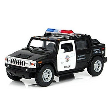 KiNSMART H2 Hummer SUT Police Truck Interceptor 5'' 1:36 Scale Die Cast Metal Model Toy