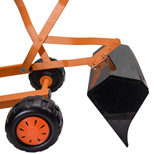 WONKAWOO Sand Digger Original Metal Excavator Bulldozer 360 Seat Ride On Toy for Kids, US Patented Extra Wide Scoop Bucket Desig