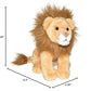 WILD REPUBLIC Wild Calls Lion Plush Toy, 8" Stuffed Animal, Recycled Material, Gift for Kids, Authentic Animal Sound