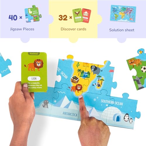 LoveDabble Search and Find Puzzle - Where is It? Wonderful World | Puzzles for Kids Ages 5-7 | World Map and Geography Puzzles f