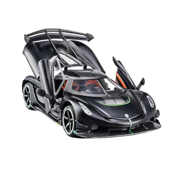 Therina Toy Cars Model Koenigsegg Jesko 1/24 Black Alloy Collectibles Die-Cast Vehicles With Sound And Light