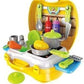 Attractive Dream Kitchen Set Cooking Pretend Play Toys for Kids, Yellow