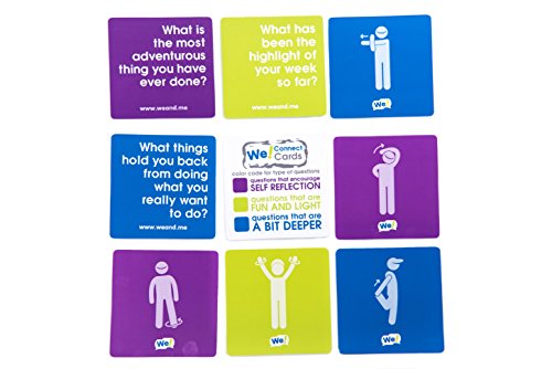 We! Connect Cards - Icebreaker Conversation Starter Card Games | Team Building Game For Work | Group Connection Activities For Adults | Featured By Tedx (60 Cards)