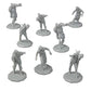 Monster Protectors 8 Unpainted Fantasy Zombies Mini Figures All Unique Designs 1 HexSized Compatible with DND Dungeons and D