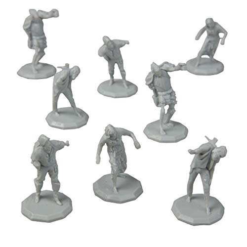 Monster Protectors 8 Unpainted Fantasy Zombies Mini Figures All Unique Designs 1 HexSized Compatible with DND Dungeons and D