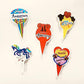 Lazybeee Happy Anniversary Cake Topper, Set Of 100 Pcs, Mix Patterns, Mix Colors, Paper