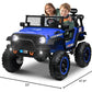 OTTARO 24V 4WD/2WD Switchable Ride on Cars, 2 Seater Kids Electric Vehicle Truck with 20 Inch Seater, 4x100W Motors, 4 Shock Abs