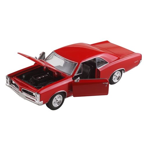 New Ray 71853A Diecast Model Car - 1966 Pontiac GTO, 1/25 Scale, Red, Metal