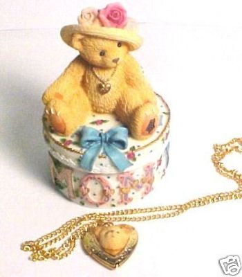 Cherished Teddies Mom Covered Box With Necklace 306614