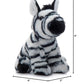 The Petting Zoo Zebra Plush Toy, 6" Multi Color Stuffed Animal, Recycled Material, Model 421016