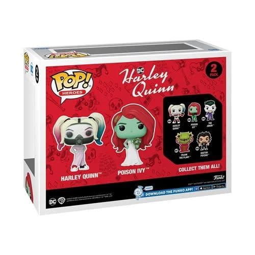 Funko POP Harley Quinn & Poison Ivy Vinyl 2-Pack - Exclusive Red, Black, White, Green Collectible Figures