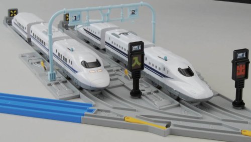 Takara Tomy Plarail J-24 Vehicle Base (Straight Rail (Gray) 2 ? Bollard (Gray) With Two)