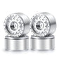 RC-Hub 4Pcs 1.0'' Micro Beadlock Wheels 1.0 Wheel Rims for 1/24 Axial SCX24 90081 AXI00001 AXI00002 RC Crawler Car Silver