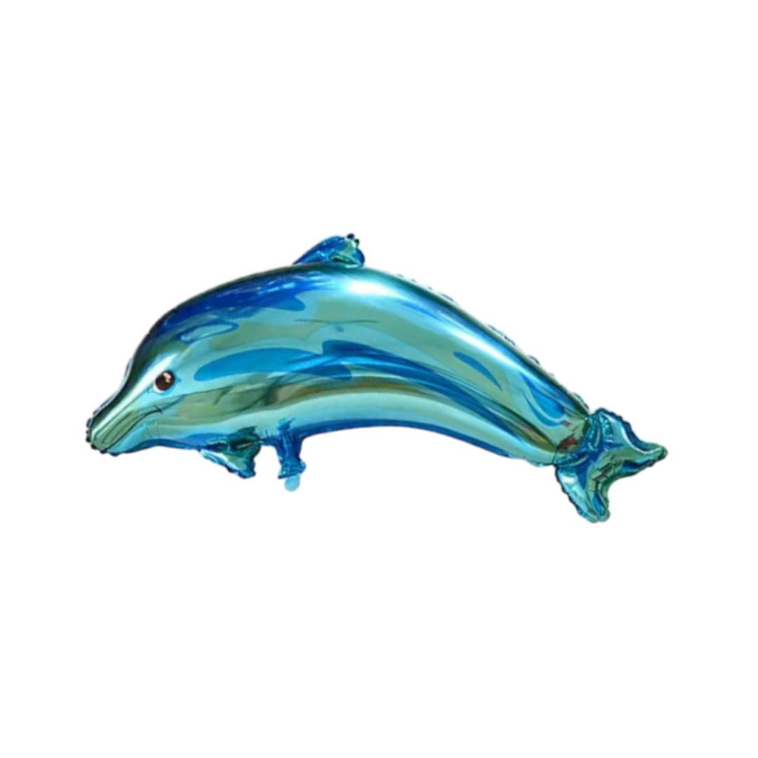 Party Decorz Dolphin Foil Balloon |Dolphin Blue Foil Balloon Big Size (18X33 Inch, 1 pcs) Ocean Animal Theme Birthday/Party Foil