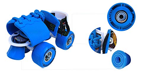 Jaspo Kids Delite Intact Junior Skates Combo (Skates+Helmet+Knee+Elbow) Suitable for Age Upto 5 Years, Unisex, Outdoor Wheel, Bl