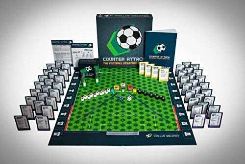 Giga Mech Games Counter Attack - Football Simulation Game for 1-2 Players, Red Cardstock