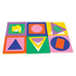 Shapes in Place 3 Level Puzzle for Kids Hard Washable Foam. Set of 6 Puzzles