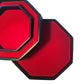 Fantasydice- RED - Fire Dragon - Dice Tray - 8'' Octagon with Lid and Dice Staging Area- Holds 5 Sets of Dice(7 / Standard) for