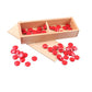 Adena Montessori Cards & Counters - Red Wood Math Games, Model C043, Teaching Numbers & Counting Toys