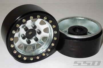 SSD RC 1.9'' Steel D Hole Wheels (Silver) (2)