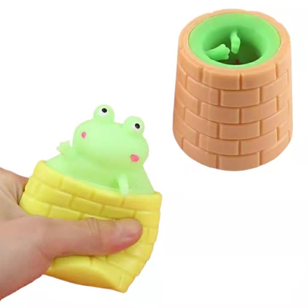 Fidget Toys Squishy Toys Stress Toy For Adults Stress Anxiety Relief Frog Cup Squeeze Toys For Kids Decompression Sensory Squish