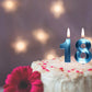 Blue 18th Birthday Candles, Number 18 Cake Topper for Birthday Decorations Party Decoration