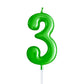 Green Birthday Candles 3 Candle 3rd Three Years Cake Bady Roman Numberal Cool Number Candle No 30 31 32 33 34 35 36 37 38 39