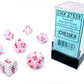 DND Dice Set - Chessex D&D Dice-16mm Festive: Pop Art & Red Limited Edition Plastic Polyhedral Dice Set-Dungeons and Dragons Dic