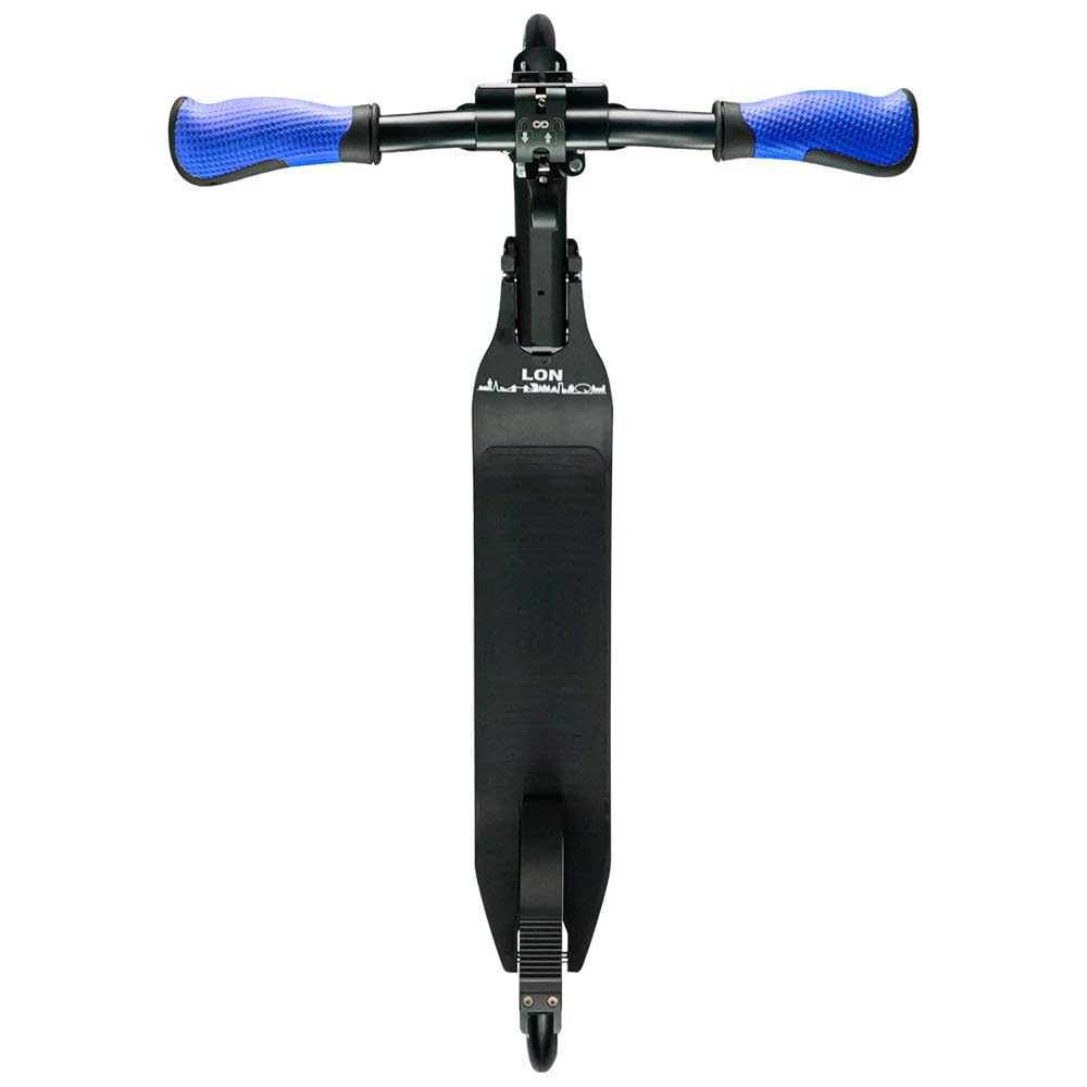 Crazy Skates Foldable Kick Scooter - Kick Scooters For Adults, Teens And Kids With Carrying Strap - Fast Folding, Adjustable Handlebars And Lightweight - London Scooter (Lon) - Blue