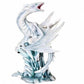 Ptc 10.5 Inch White Ice Dragon On Crystal Mythological Statue Figurine