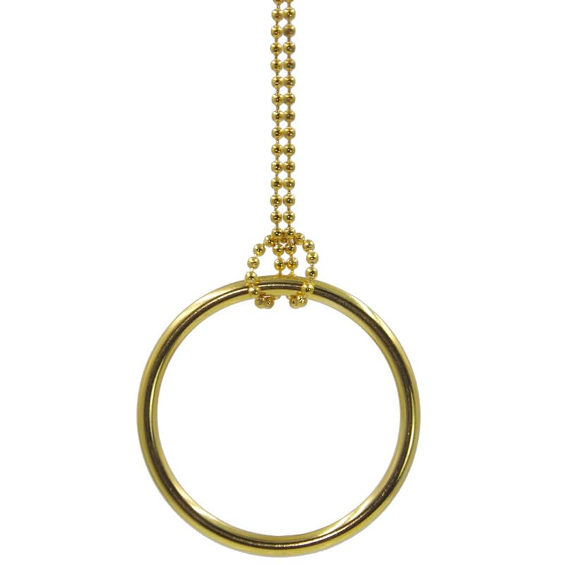 Momomage 1 Pc Ring And Chain (Large Ring) Magic Tricks Metal Knot Ring On Chain Magic Prop Close Up Street Magic Illusion (Silve