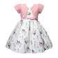 Cosplay Life Floral Dress for Girls and Young mature-themeds Fashion Flower Waistline Kids Party Festival Dress 5-9