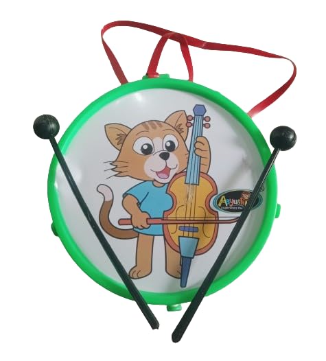 Zokcy ( Pack Of 1 Pcs ) Musical Drum Toy /Musical Drum Toy With Strap/Musical Drum Plastic Toy For/Musical Instrument Toy/Playin