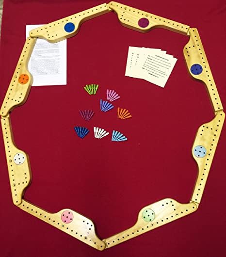 an mature-themed Game of Pegs and Jokers 8 Player Handcrafted in The USA  of Select Pine Wood