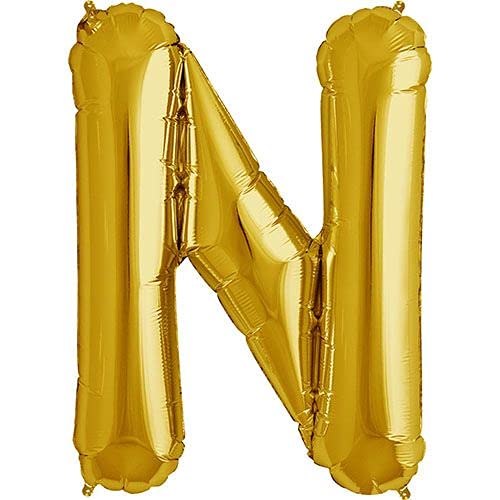 Events Framer N gold foil balloon 16 inch