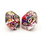 Haxtec DND Dice Set 7PCS Filled Resin Dice Rainbow Polyhedral D&D Dice for Roleplaying Dice Games Compatible with Dungeons and D