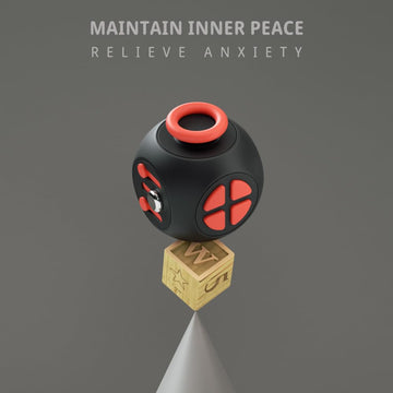 Fidget Toys Fidget Blocks Fidget Pads Stress Fidget Block Twisty Fidget Toy Cube Anxiety Toy Infinite Cube (Black Red)