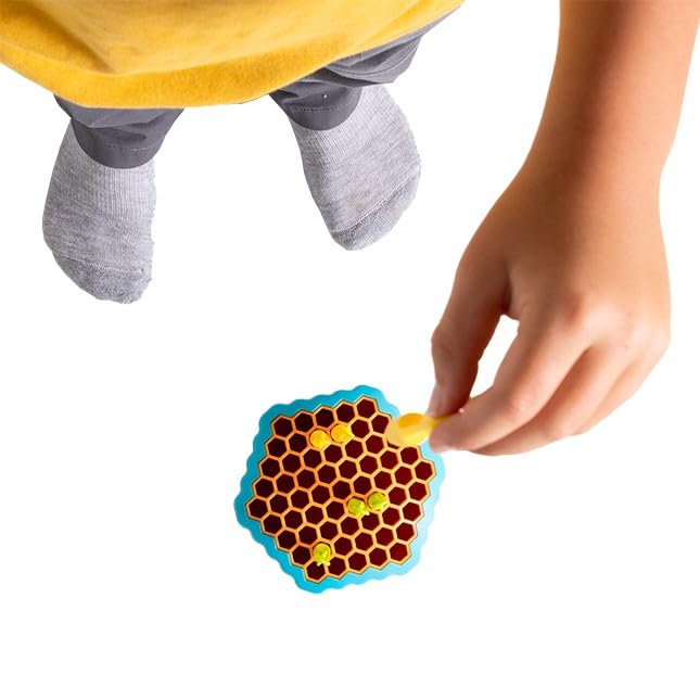 Fat Brain Toys Drop Shot Game - 2-Player Skill Game for Ages 6+, Small, Plastic, Green/Yellow, Model FA304-1